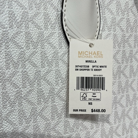 Michael Kors Mirella Small Signature Logo Shopper Top Zip Crossbody XBODY Bag MK - Picture 9 of 16